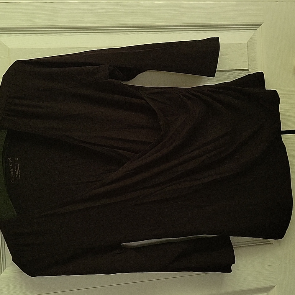 Black cross-over top